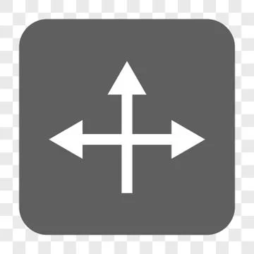 Intersection Directions Rounded Square Button 스톡 일러스트
