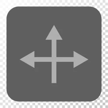 Intersection Directions Rounded Square Button Illustrazione stock