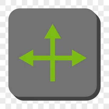 Intersection Directions Rounded Square Button Stock Illustration