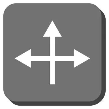 Intersection Directions Rounded Square Vector Icon Stock Illustration