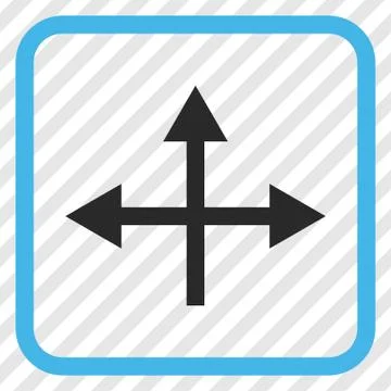 Intersection Directions Vector Icon In a Frame Stock Illustration