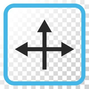 Intersection Directions Vector Icon In a Frame Illustrazione stock