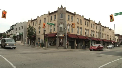 Intersection in downtown Stock Footage 55830532