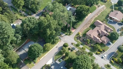 Intersection fly over long Vídeos de archivo 97367113