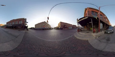 Intersection Fort Worth USA 360 VR Stock Footage 94594503