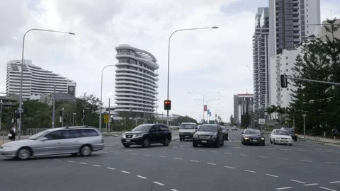 Intersection of Gold Coast Highway and Hooker Boulevard 스톡 동영상 91883035