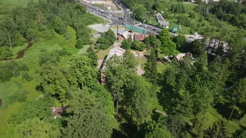 The Intersection Of Highway Forest Creek Manor Stock Footage 133823446