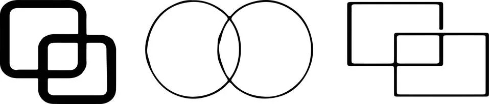 Intersection icon on white background Illustrazione stock