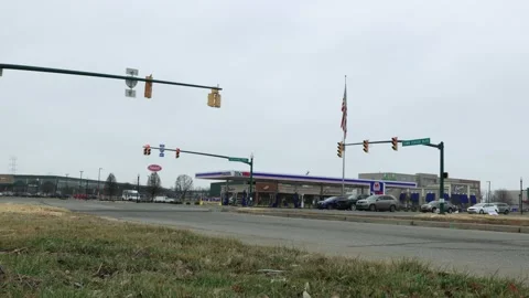 Intersection - Jeffersonville, Indiana Stock Footage 228842845
