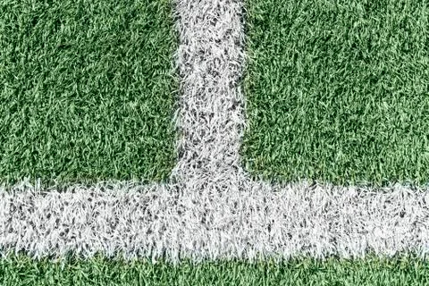 Intersection of lines on the grass Stock Photos