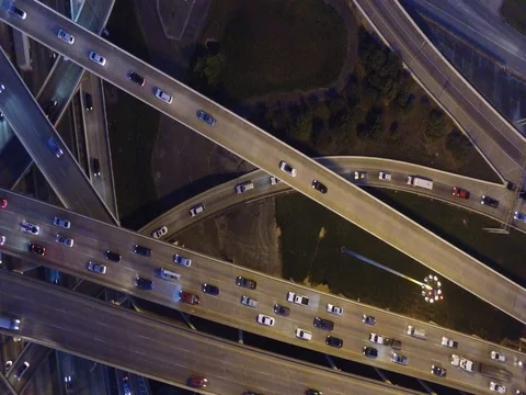 THE INTERSECTION OF LOOP 610 AND HIGHWAY, HOUSTON TEXAS Stockbeeldmateriaal 70449504