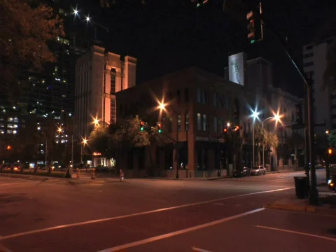 Intersection at Night Stock Footage 285931