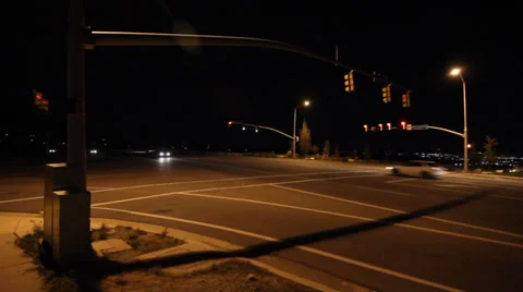 Intersection Night Stock Footage 27972183