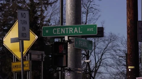 Intersection in NYC suburb Stock Footage 67970014