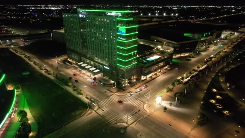 Intersection with Omni Hotel in frame Stock Footage 240222300
