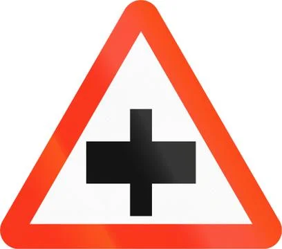 Intersection with priority in Bangladesh 스톡 일러스트