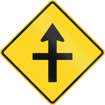 Intersection With Priority In Canada Ilustração Stock