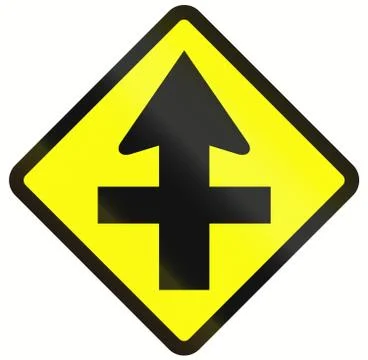 Intersection With Priority In Indonesia Stock Illustration