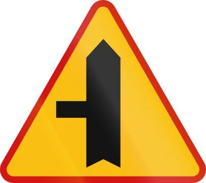 Intersection With Priority in Poland Ilustração Stock