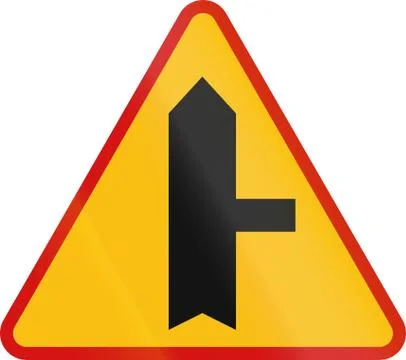Intersection With Priority in Poland Illustrazione stock