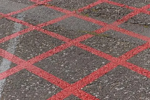 Intersection red lines Stock Photos