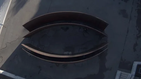 Intersection Richard Serra, Switzerland, designed by architect Richard Serra Stock Footage 109248527