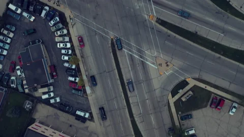 Intersection road, driving car at night time.   Stock Footage 139946851