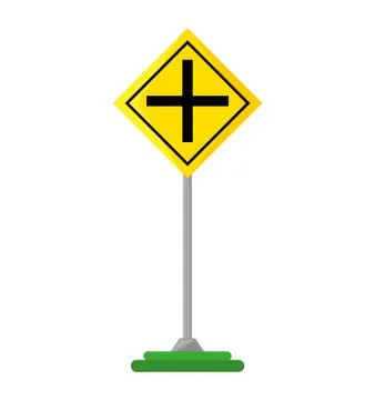Intersection road traffic signal Stock Illustration
