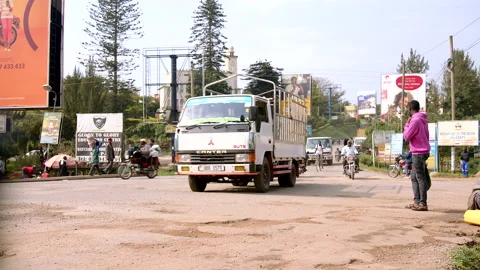 Intersection road uganda africa Stock Footage 170863759