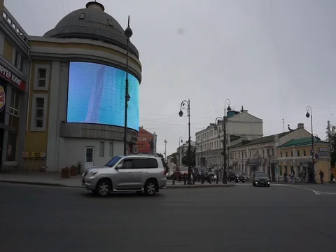 The intersection on Semyonovskaya square Vídeo Stock 86317256