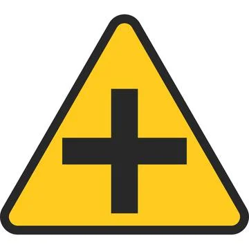 Intersection sign icon, Traffic sign vector illustration イラスト素材