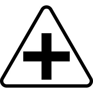 Intersection sign icon, Traffic sign vector illustration Stock Illustration