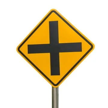 Intersection sign isolated Stock Photos