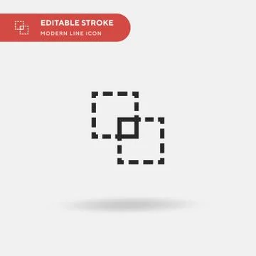 Intersection Simple vector icon. Illustration symbol design template for web  イラスト素材