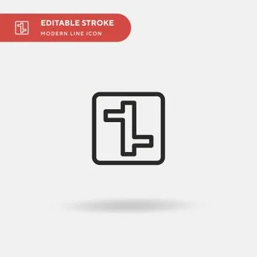 Intersection Simple vector icon. Illustration symbol design template for web  Stock Illustration