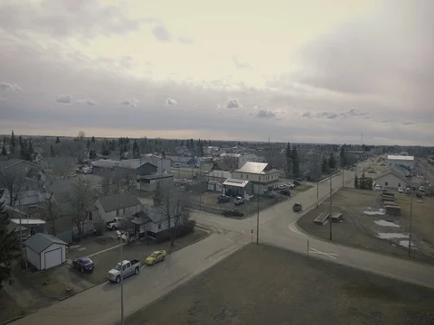 Intersection in Small Rural Town Stock Footage 84913921