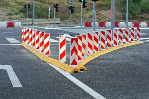 Intersection street works Stock Photos