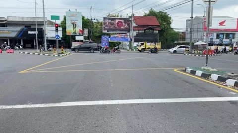 Intersection of three solo roads, yogyakarta Stock Footage 305173486