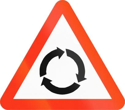 Intersection With Traffic Circle in Bangladesh Ilustração Stock