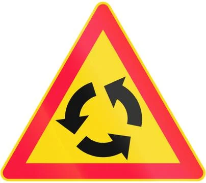 Intersection With Traffic Circle in Finland Stock Illustration