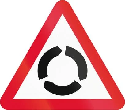 Intersection With Traffic Circle in Hong Kong Stockillustratie