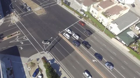 Intersection Traffic Stock Footage 64296199