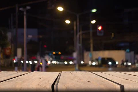 Intersection traffic jam blurred bokeh colorful Stock Photos