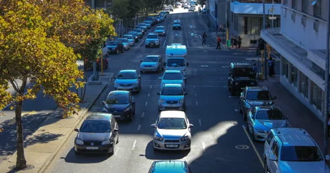 Intersection Traffic Time-lapse from a bridge 스톡 동영상 62477905