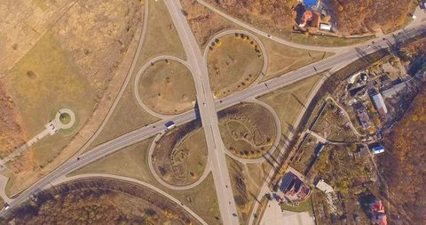 The intersection of two major roads Video stock 97888361