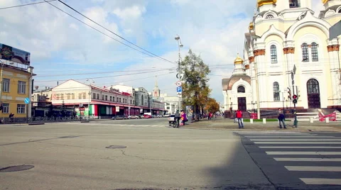 Intersection of Yekaterinburg 스톡 동영상 49527330