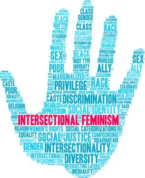 Intersectional Feminism Word Cloud Stock-Illustration