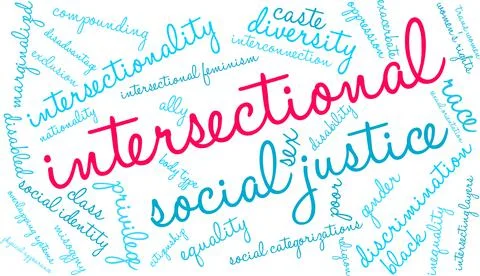 Intersectional Word Cloud Stock Illustration