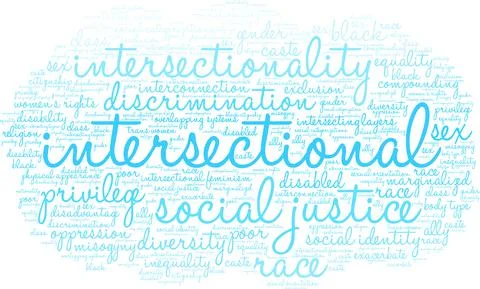 Intersectional Word Cloud 스톡 일러스트