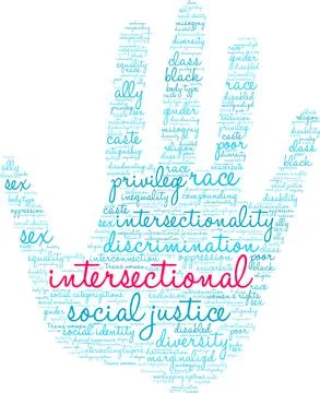Intersectional Word Cloud Stock Illustration
